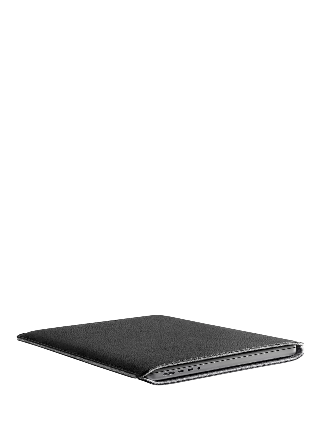 WOOLNUT leather sleeve black 16-inch MacBook Pro - British product