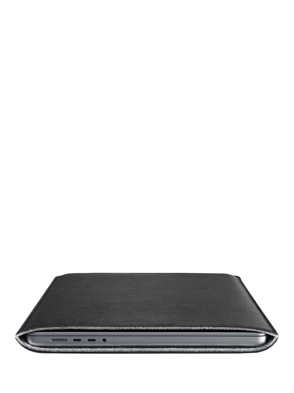 WOOLNUT leather sleeve black 16-inch MacBook Pro - British product