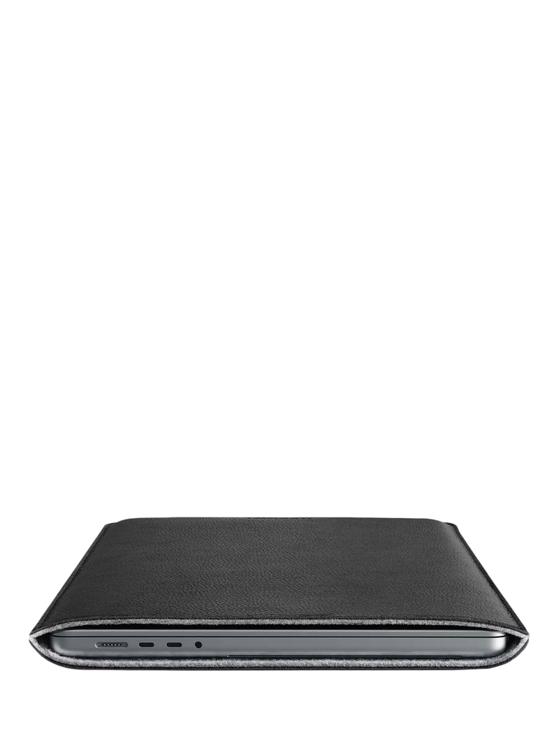 WOOLNUT leather sleeve black 16-inch MacBook Pro - British product