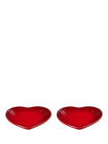 Le Creuset stoneware heart plates Cerise 14cm, UK version