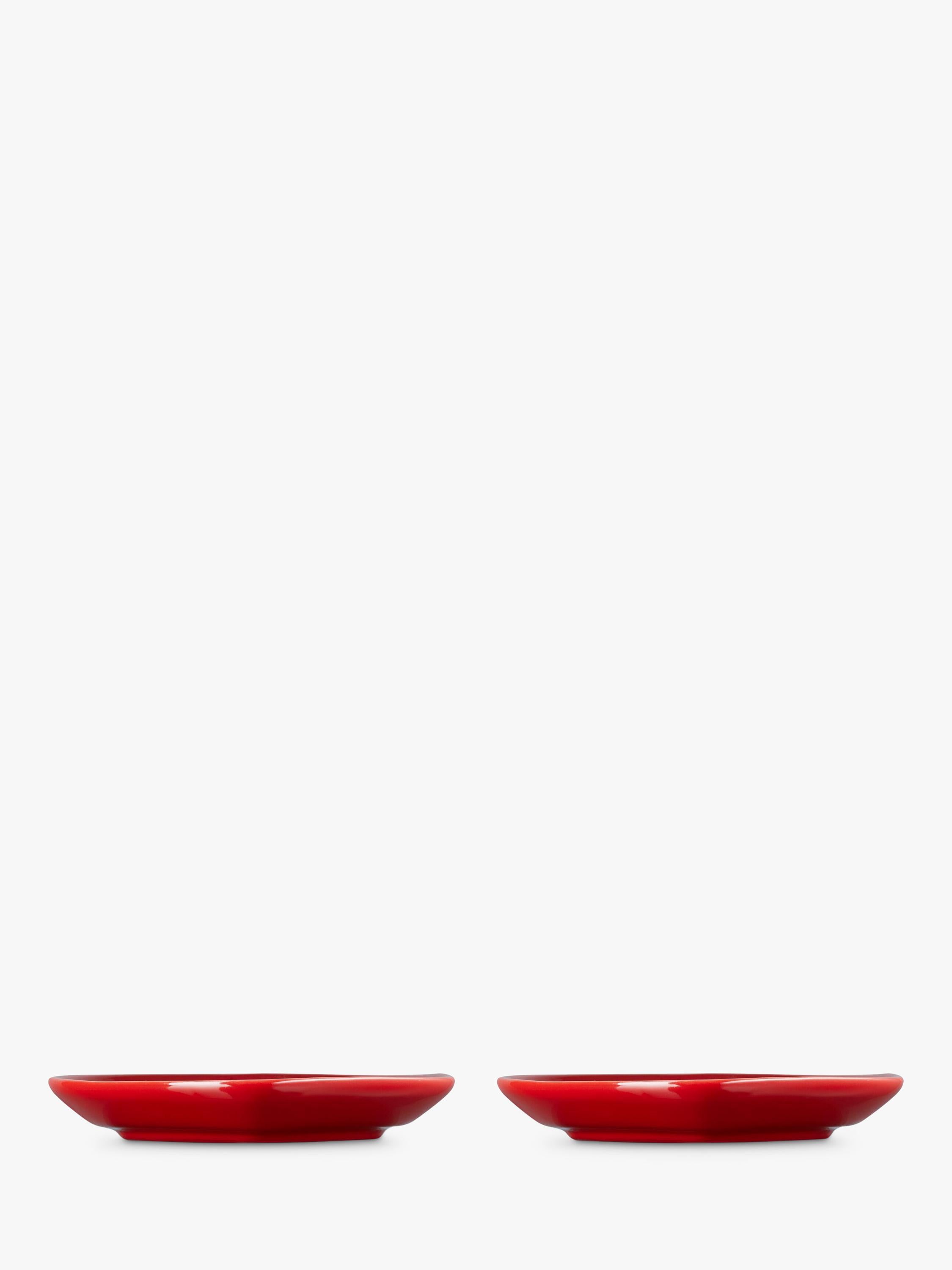 Le Creuset stoneware heart plates Cerise 14cm, UK version