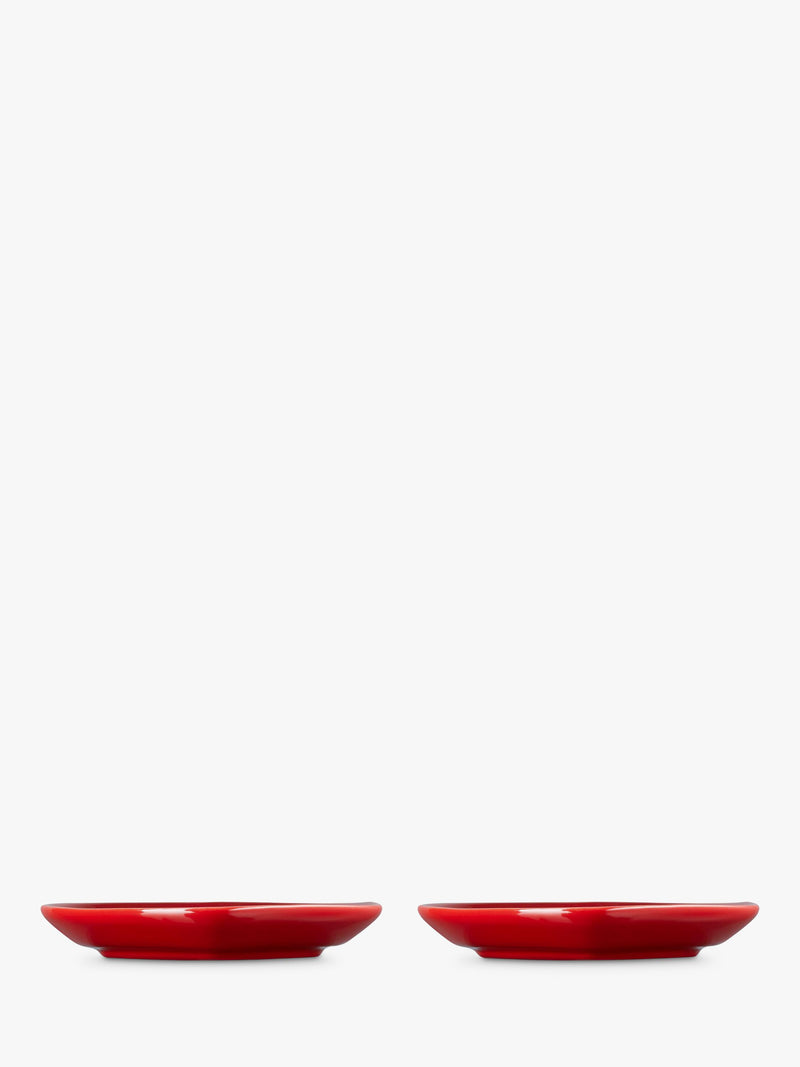 Le Creuset stoneware heart plates Cerise 14cm, UK version