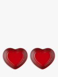 Le Creuset stoneware heart plates Cerise 14cm, UK version