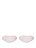 Le Creuset Stoneware Heart Plates, Set of 2, 14cm, Cerise