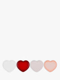 Le Creuset stoneware heart plates set of 4 23cm, imported from the UK