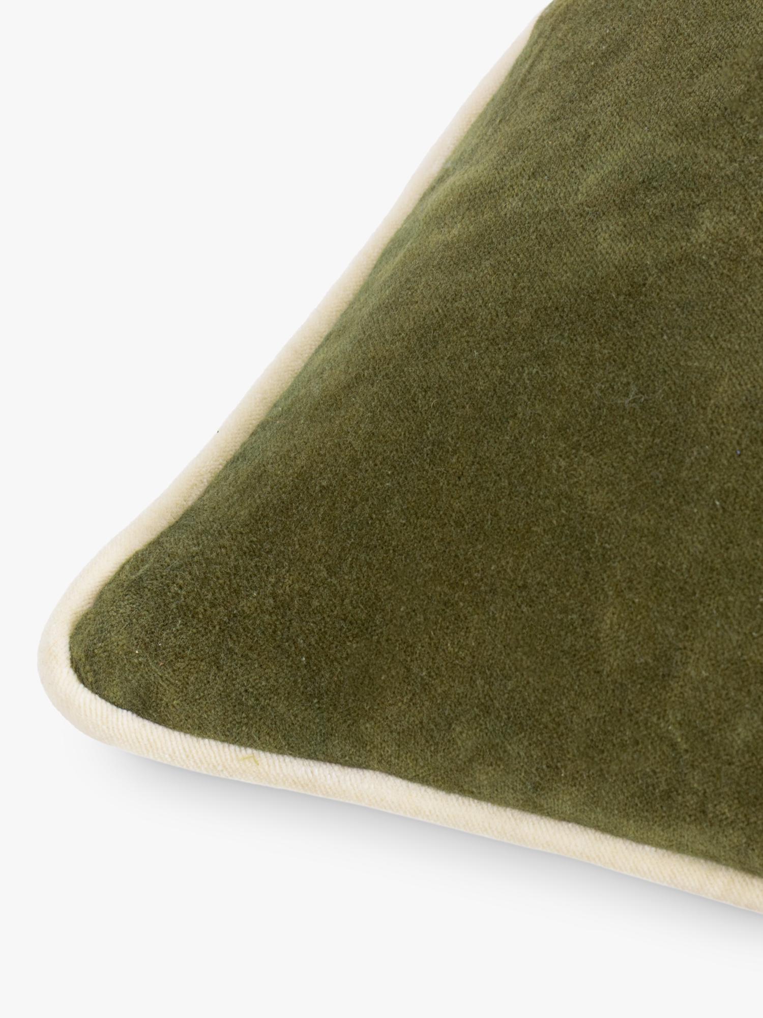 MADE green velvet cushion 50x50cm - British product