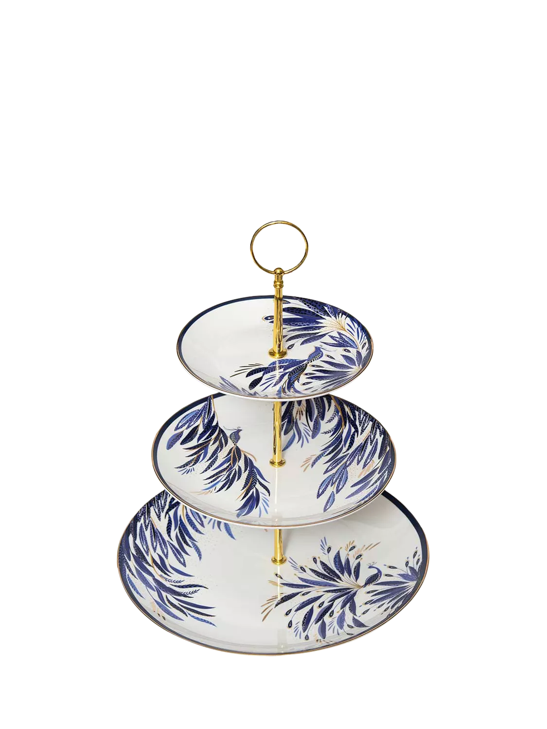 Sara Miller fine china 3-tier cake stand paradise pattern, UK version