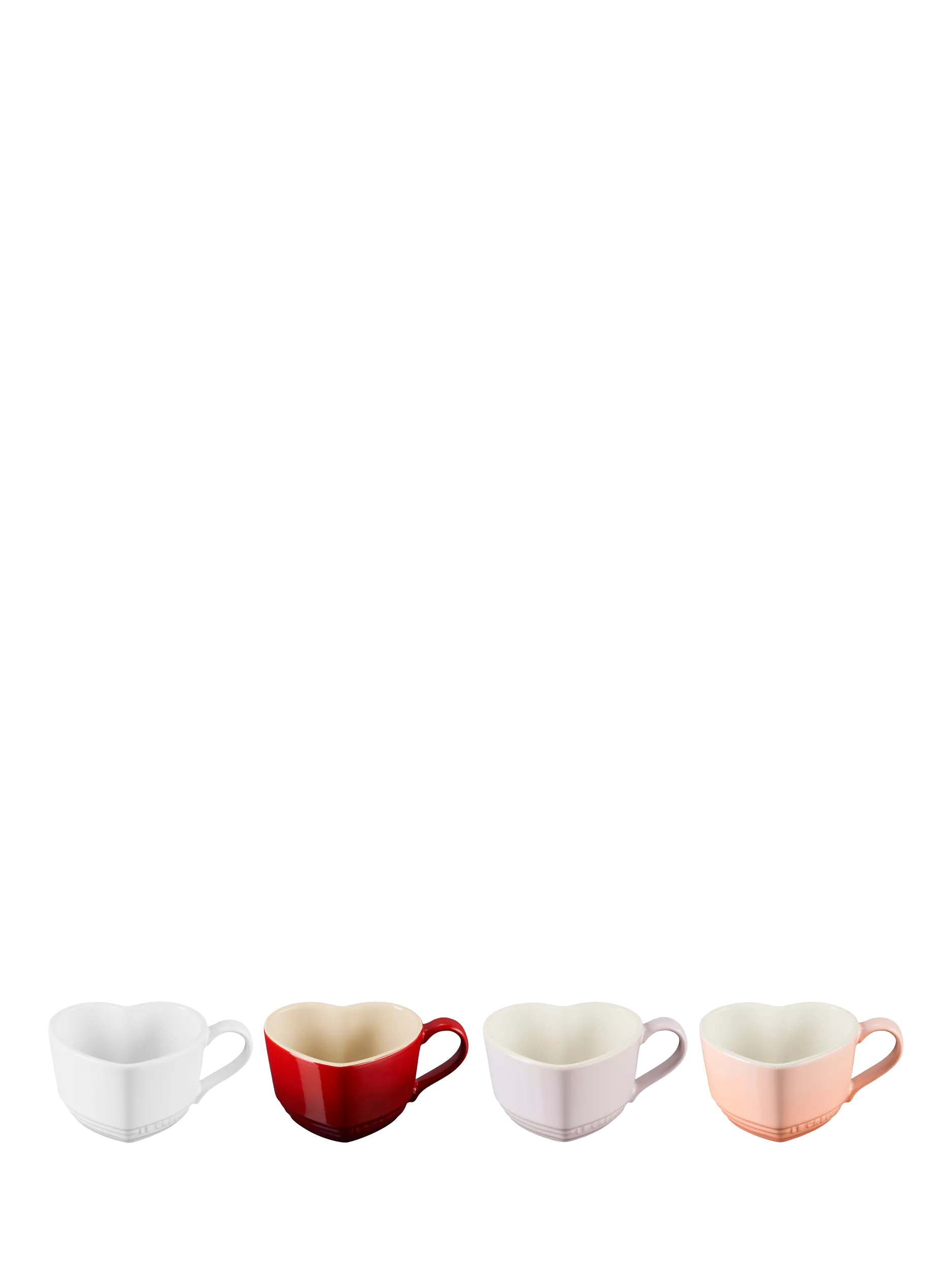 Le Creuset heart mugs set of 4 220ml, imported from the UK