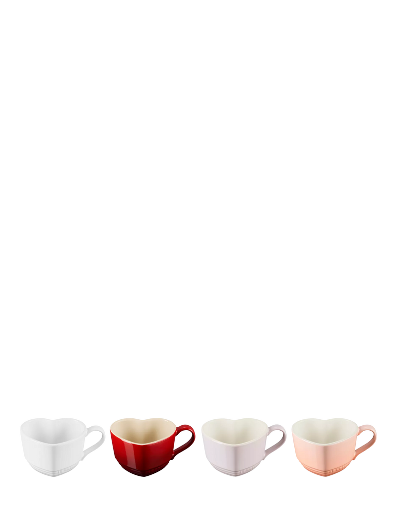 Le Creuset heart mugs set of 4 220ml, imported from the UK