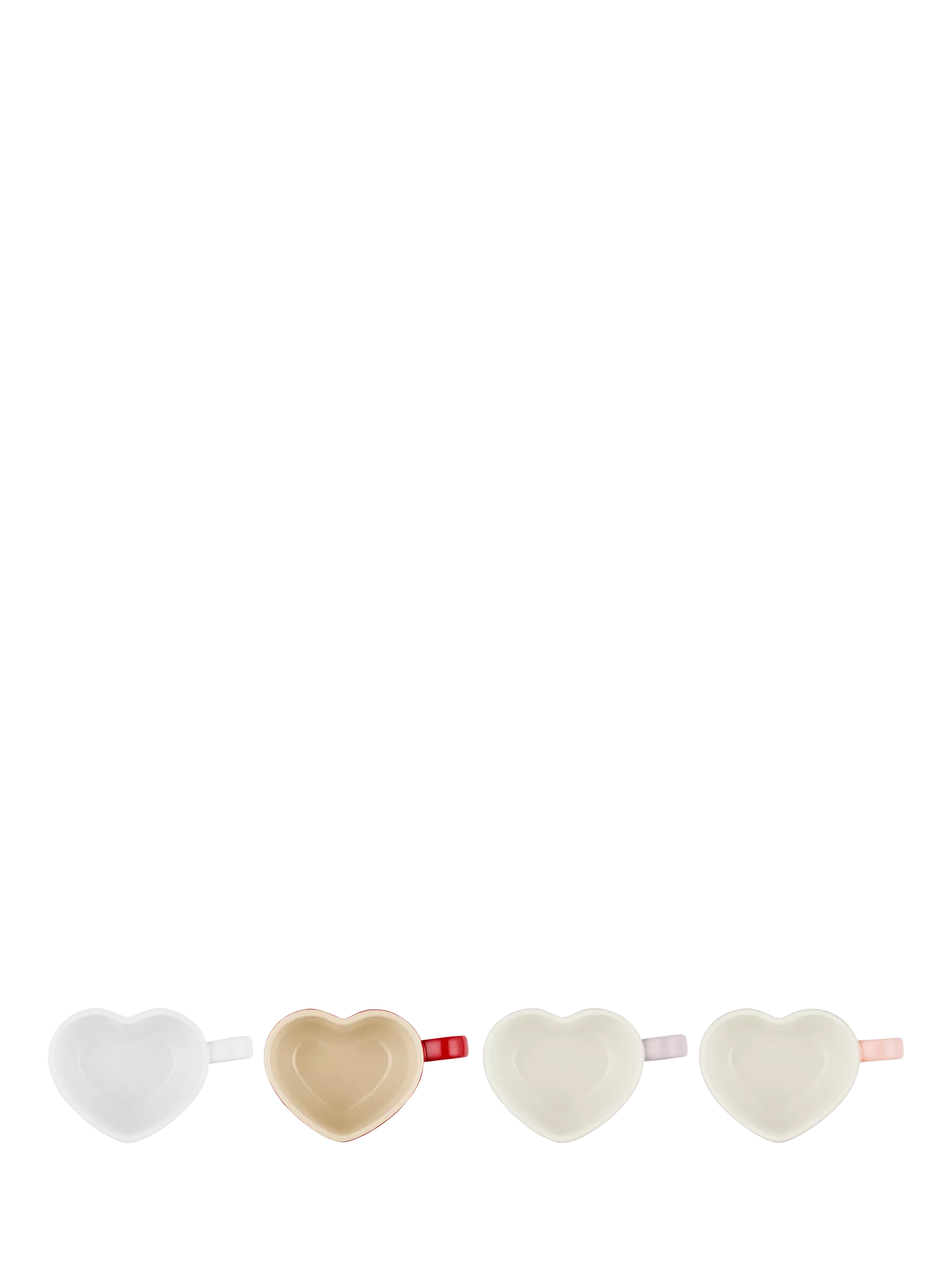Le Creuset heart mugs set of 4 220ml, imported from the UK