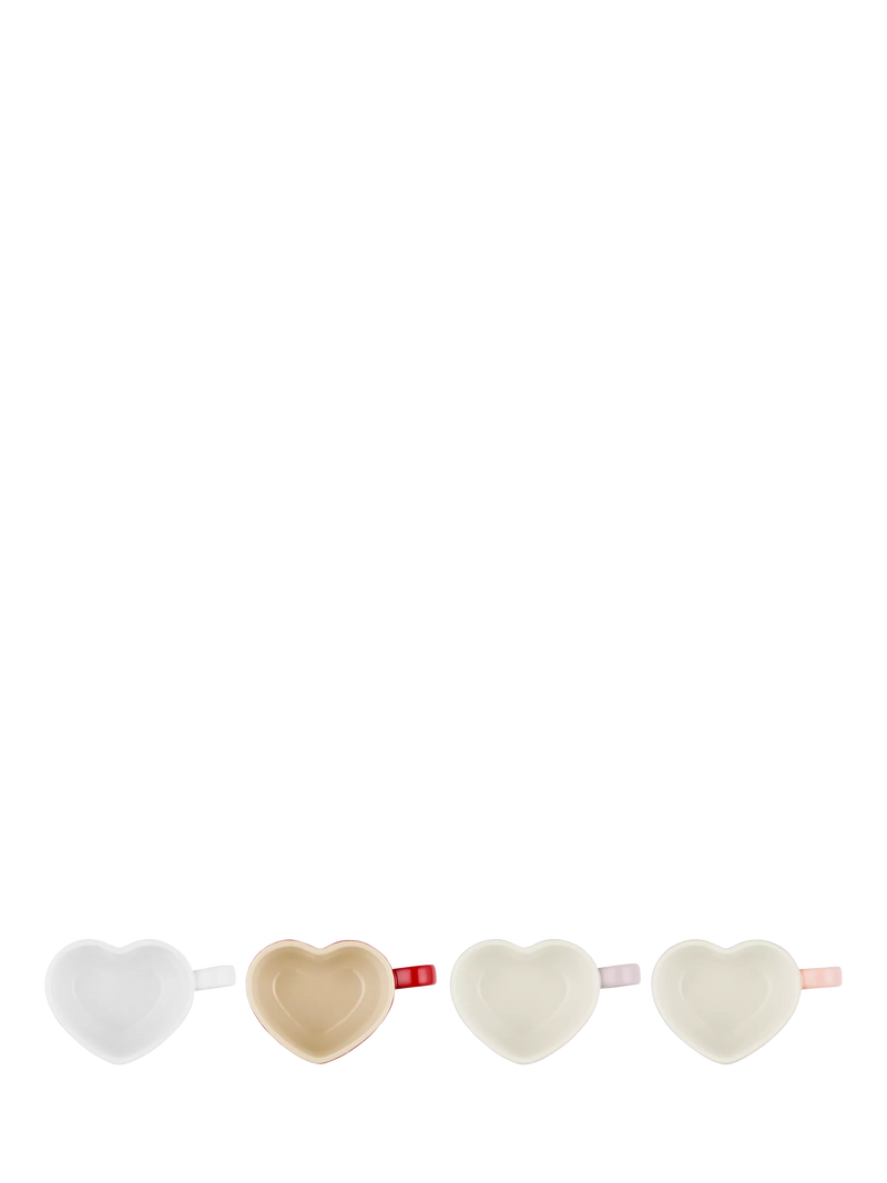 Le Creuset heart mugs set of 4 220ml, imported from the UK