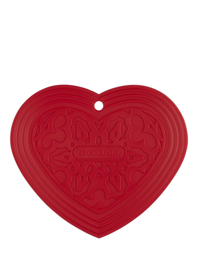 John Lewis Le Creuset Heart Silicone Trivet Cerise- Buy online at McGrocer