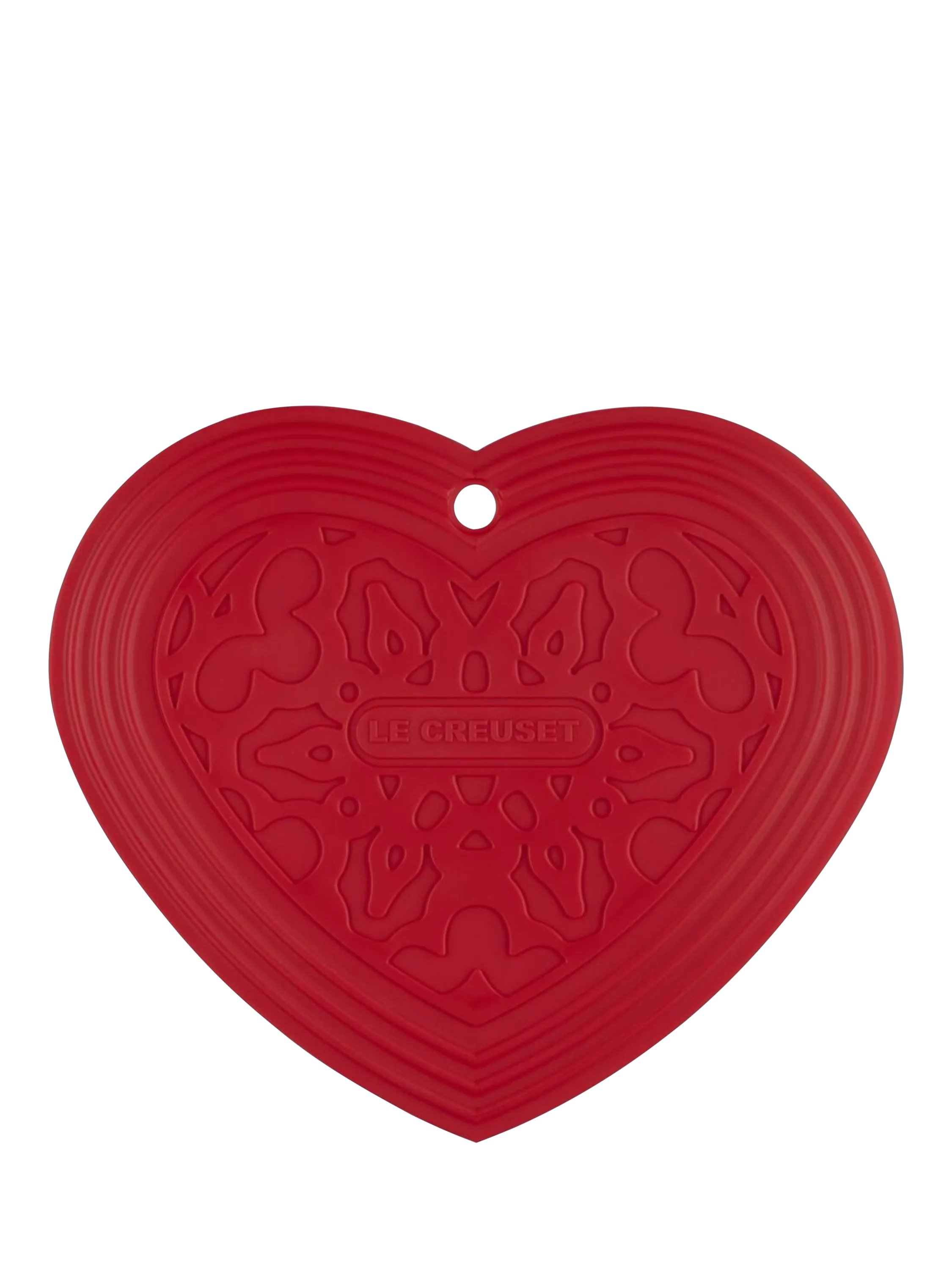 Le Creuset Heart Silicone Trivet, Cerise