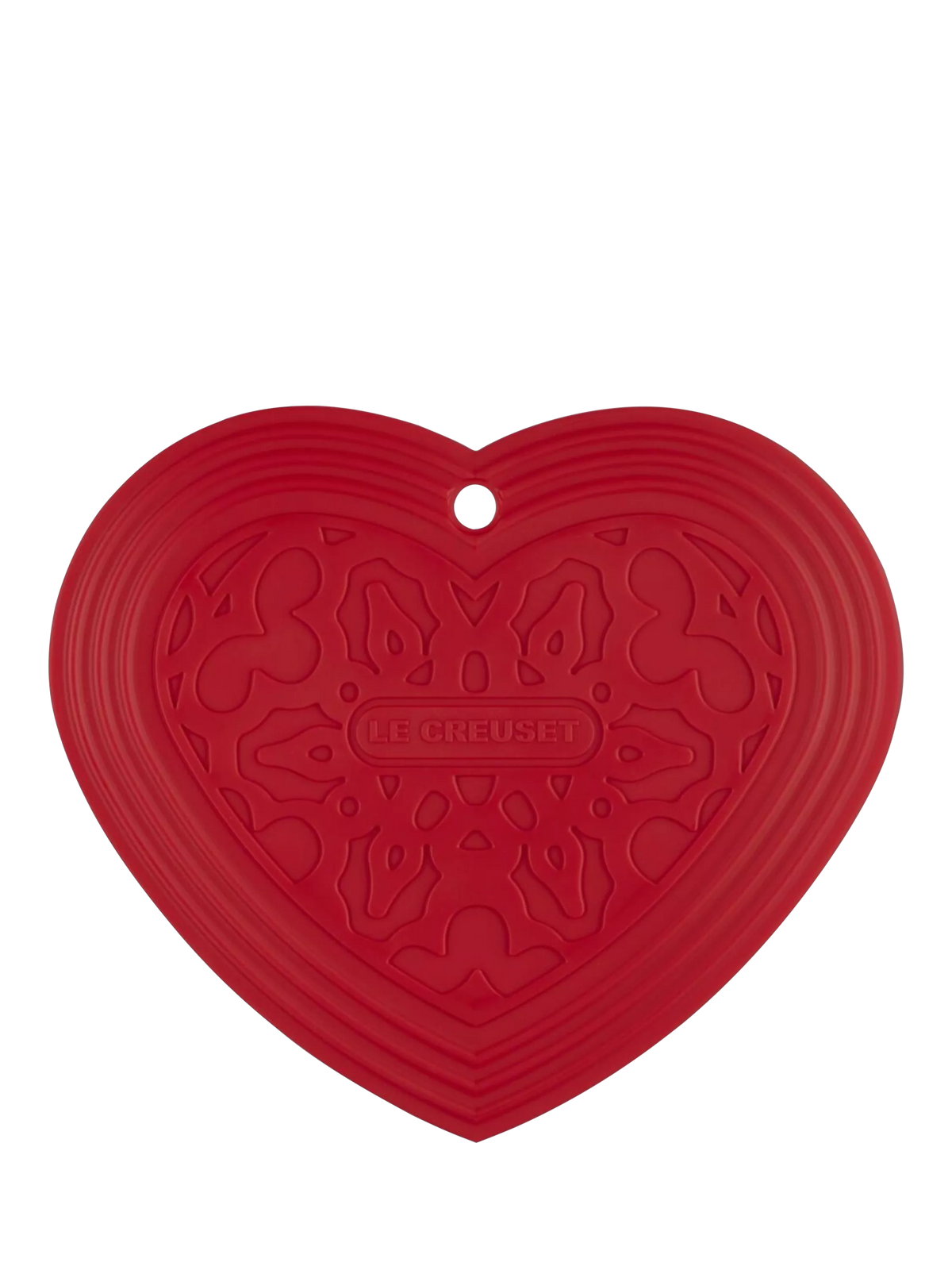 Le Creuset Heart Silicone Trivet, Cerise