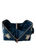 Elizabeth Scarlett navy turtle lay flat makeup bag - British product