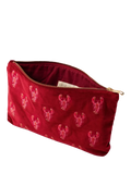 Elizabeth Scarlett lobster pouch red multi organic cotton, imported from the UK