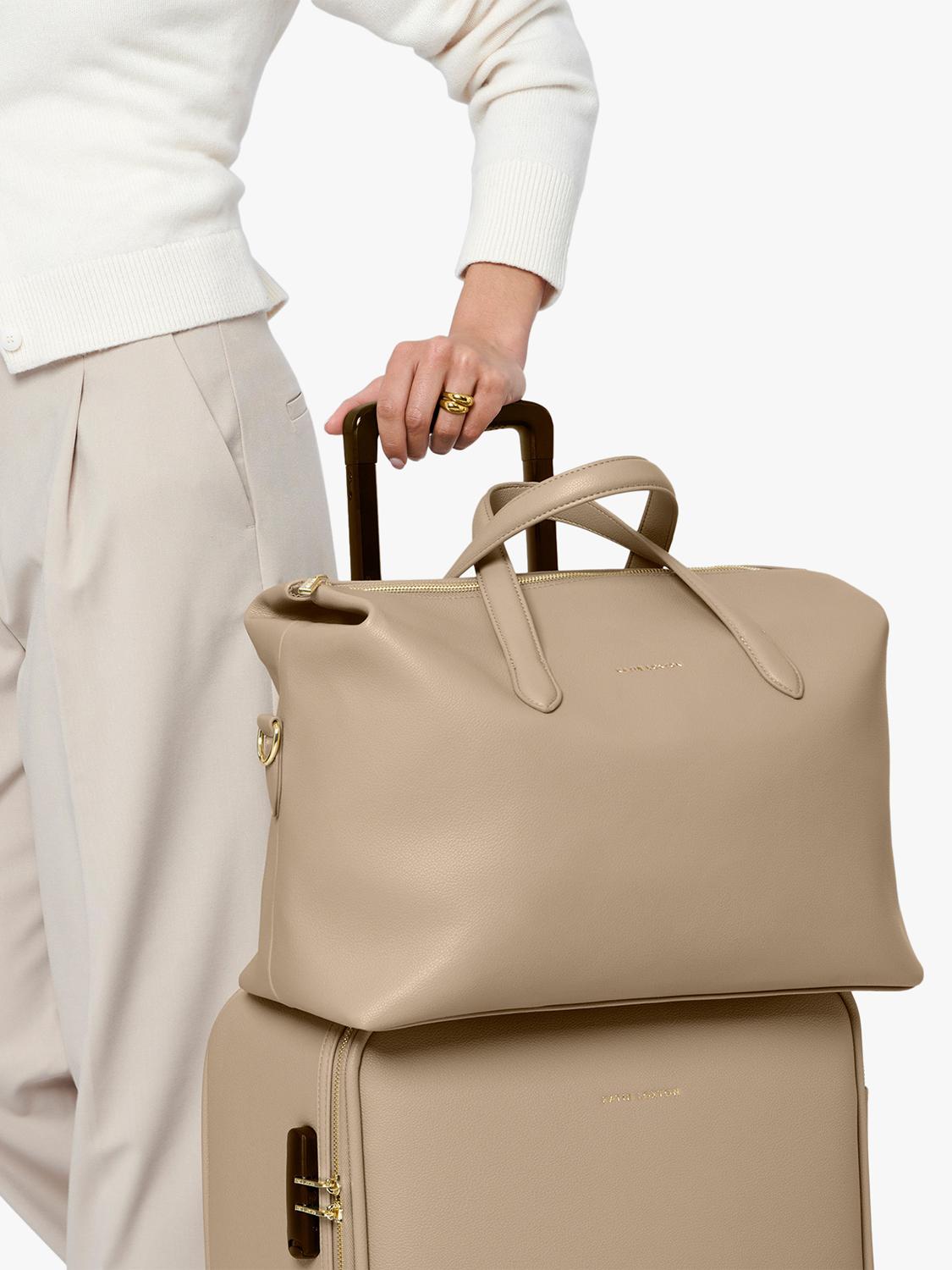 Katie Loxton Milan cabin bag in light taupe - British product