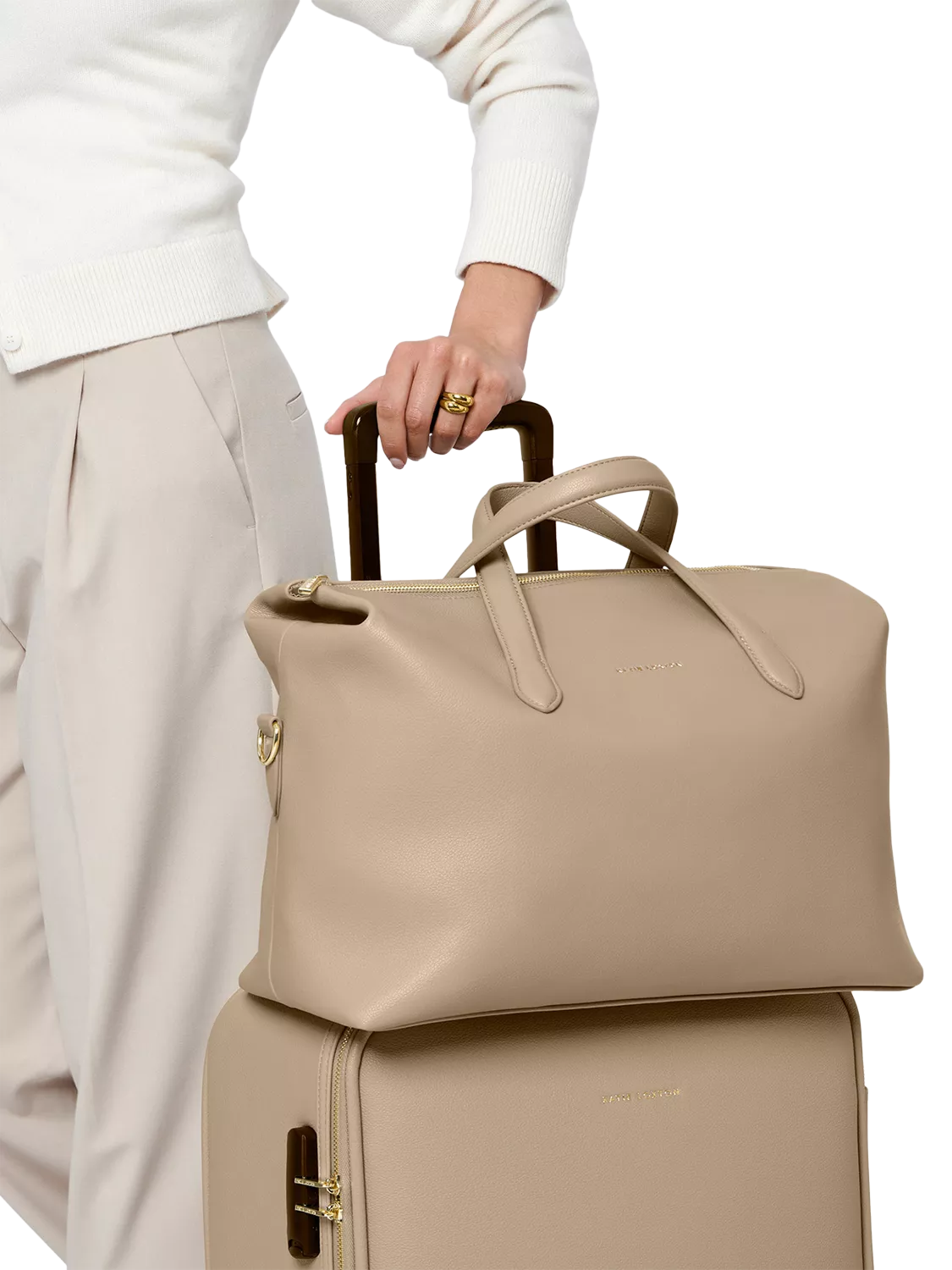 Katie Loxton Milan cabin bag in light taupe - British product