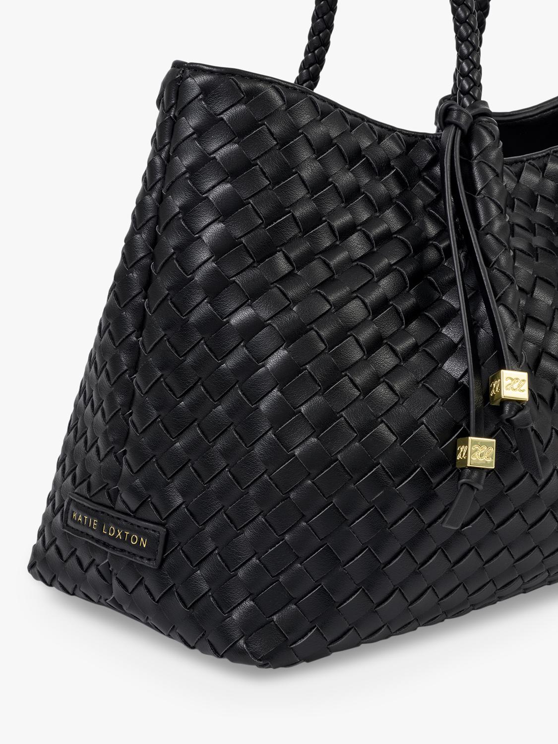 Katie Loxton Nova woven shoulder bag black, UK version