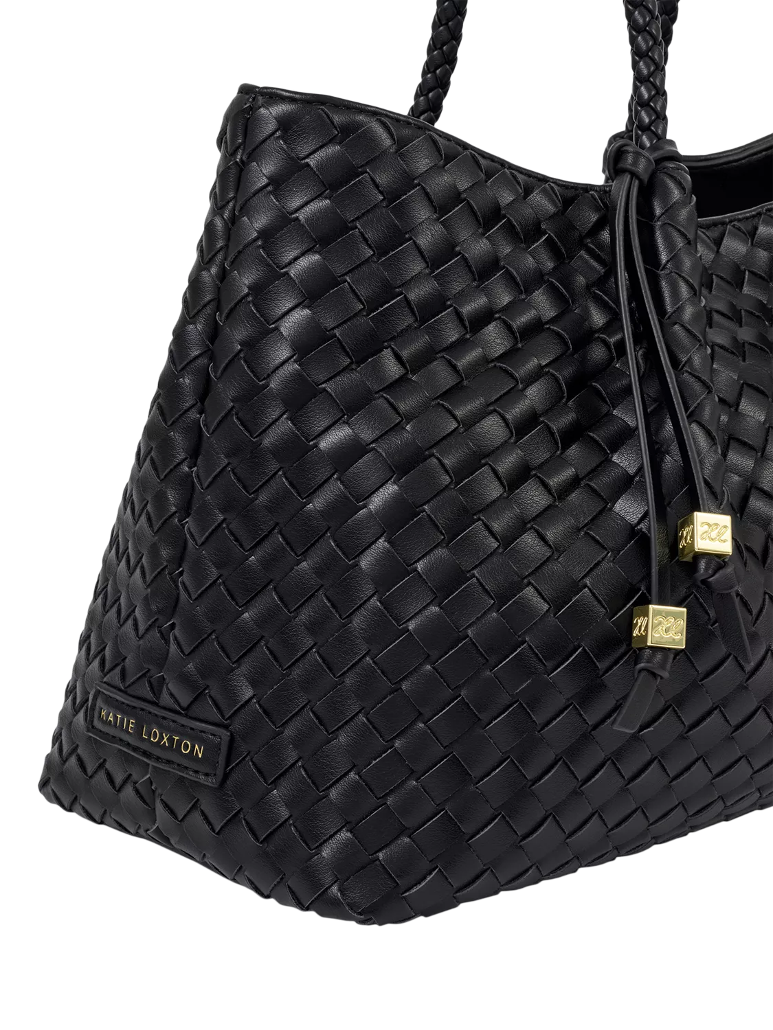 Katie Loxton Nova woven shoulder bag black, UK version