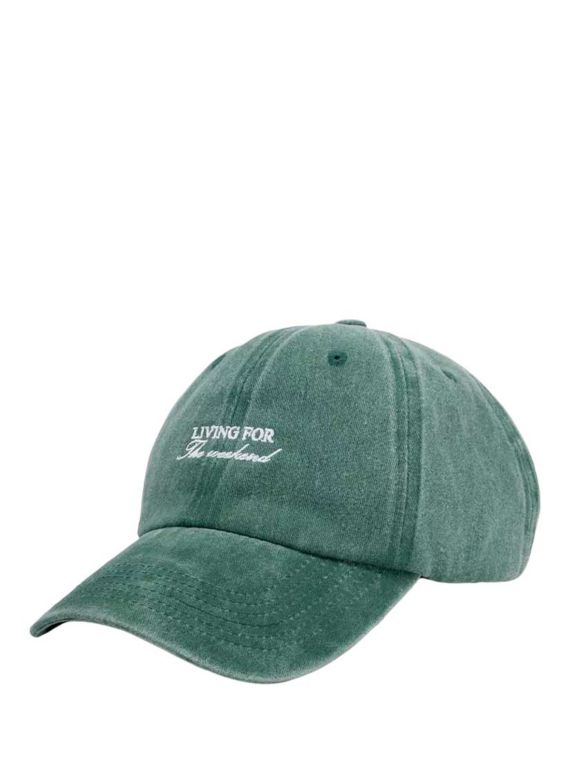 Katie Loxton embroidered weekend baseball cap green (British brand)