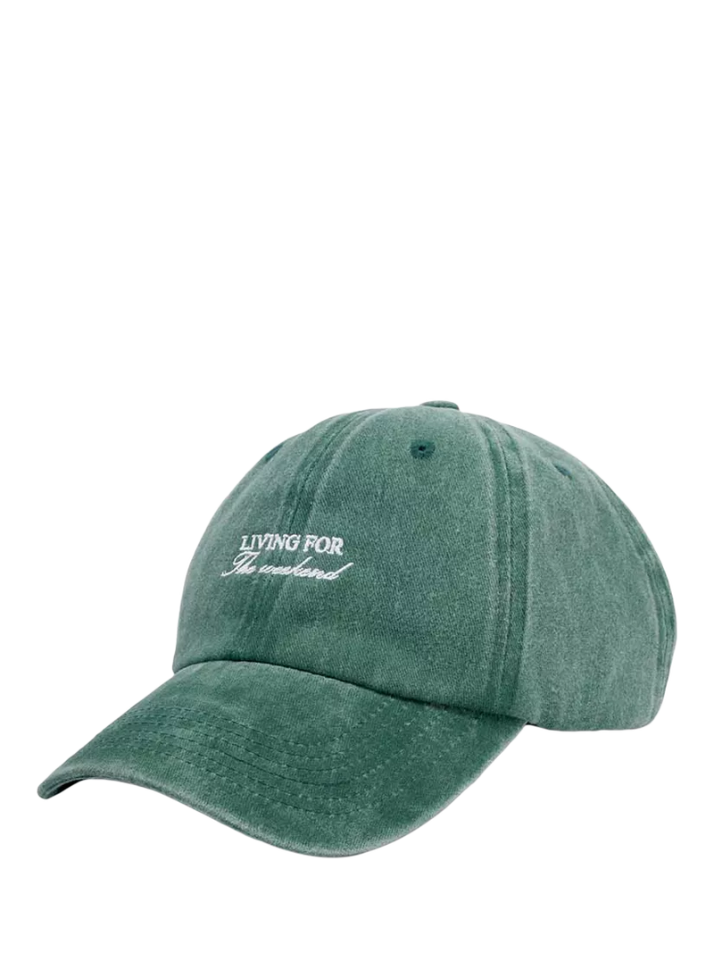 Katie Loxton embroidered weekend baseball cap green (British brand)