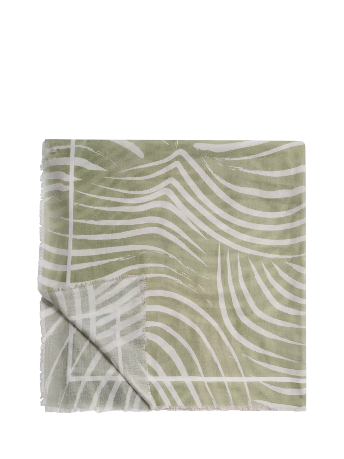 Katie Loxton wavy stripe scarf sage off white, imported from the UK