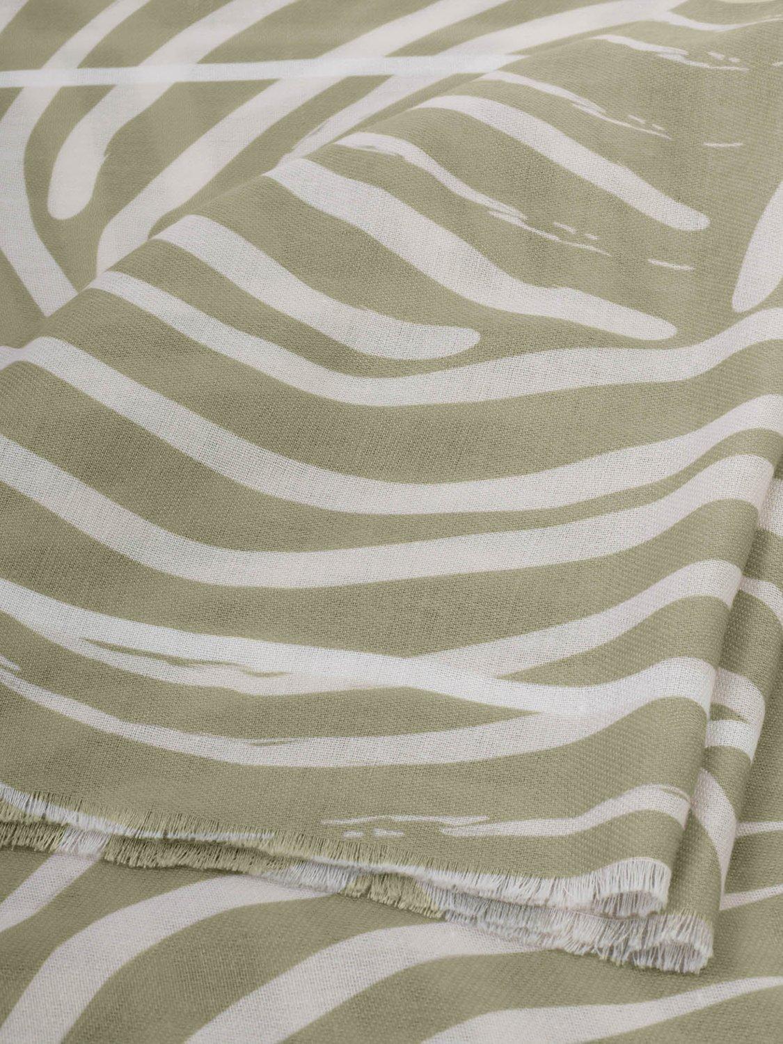 Katie Loxton wavy stripe scarf sage off white, imported from the UK