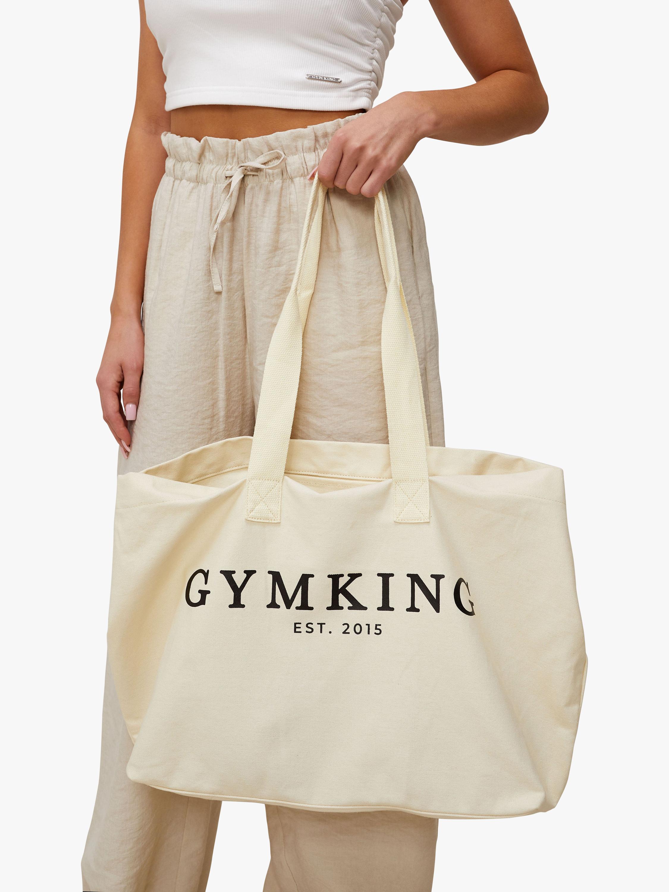 Gym King tote bag light beige - British product