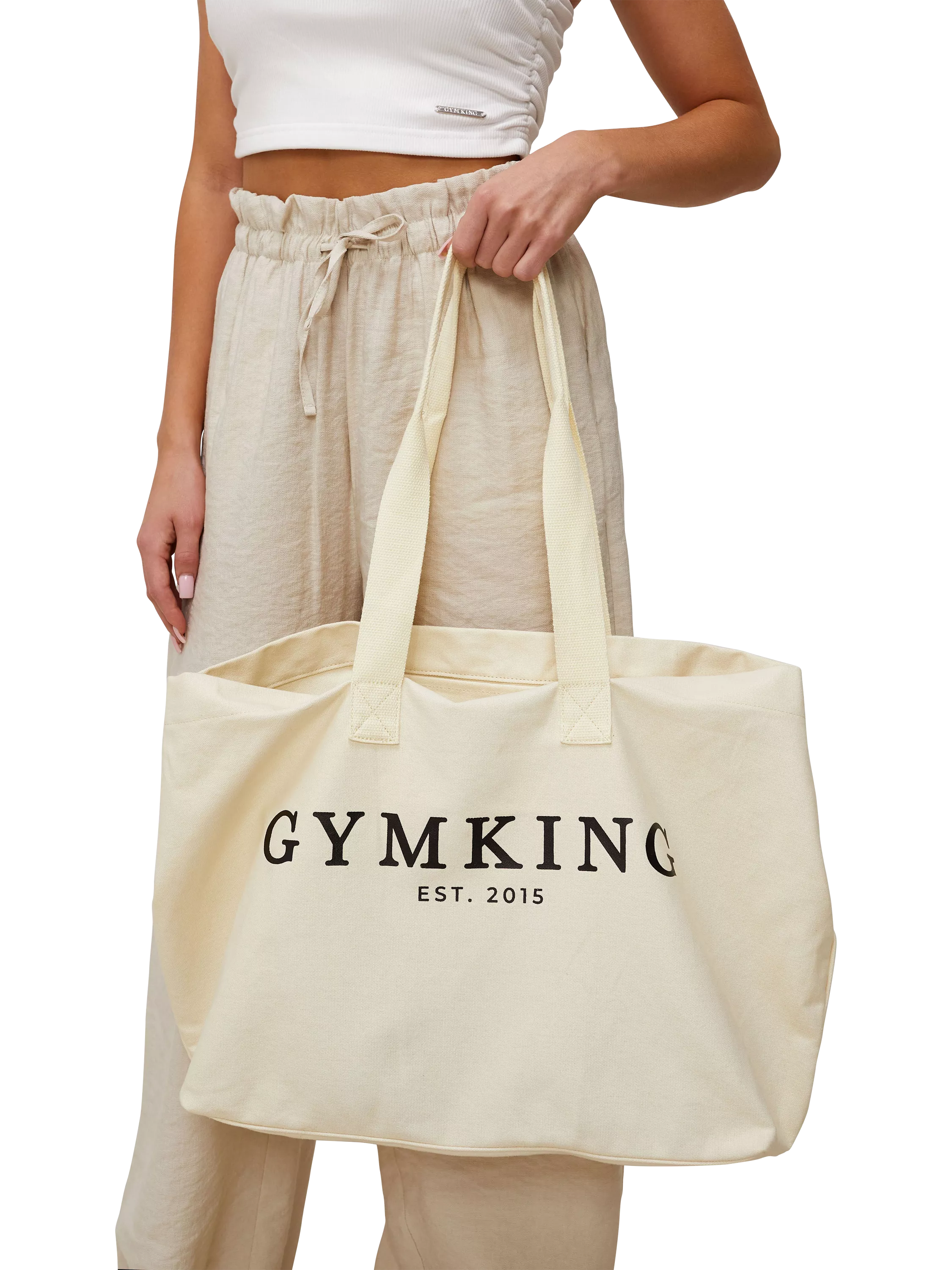 Gym King tote bag light beige - British product