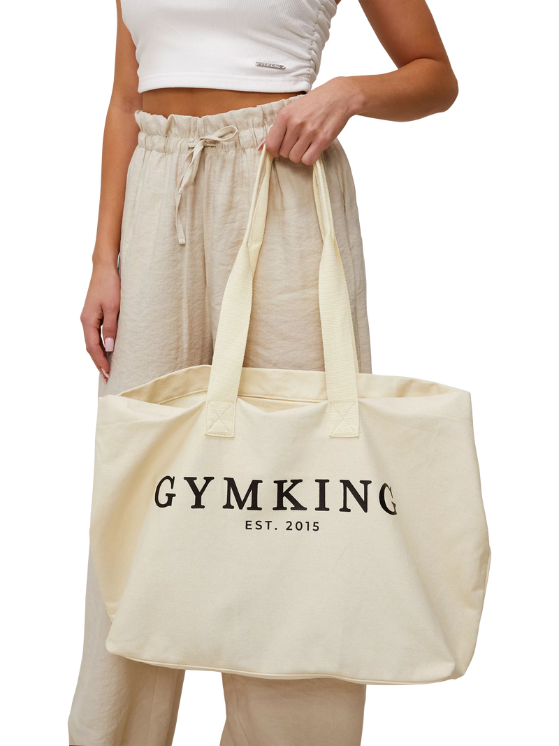 Gym King tote bag light beige - British product