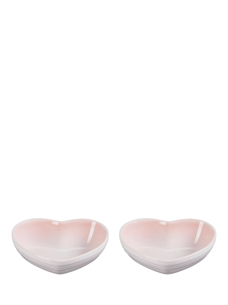 Le Creuset stoneware mini heart dish set of 2, imported from the UK