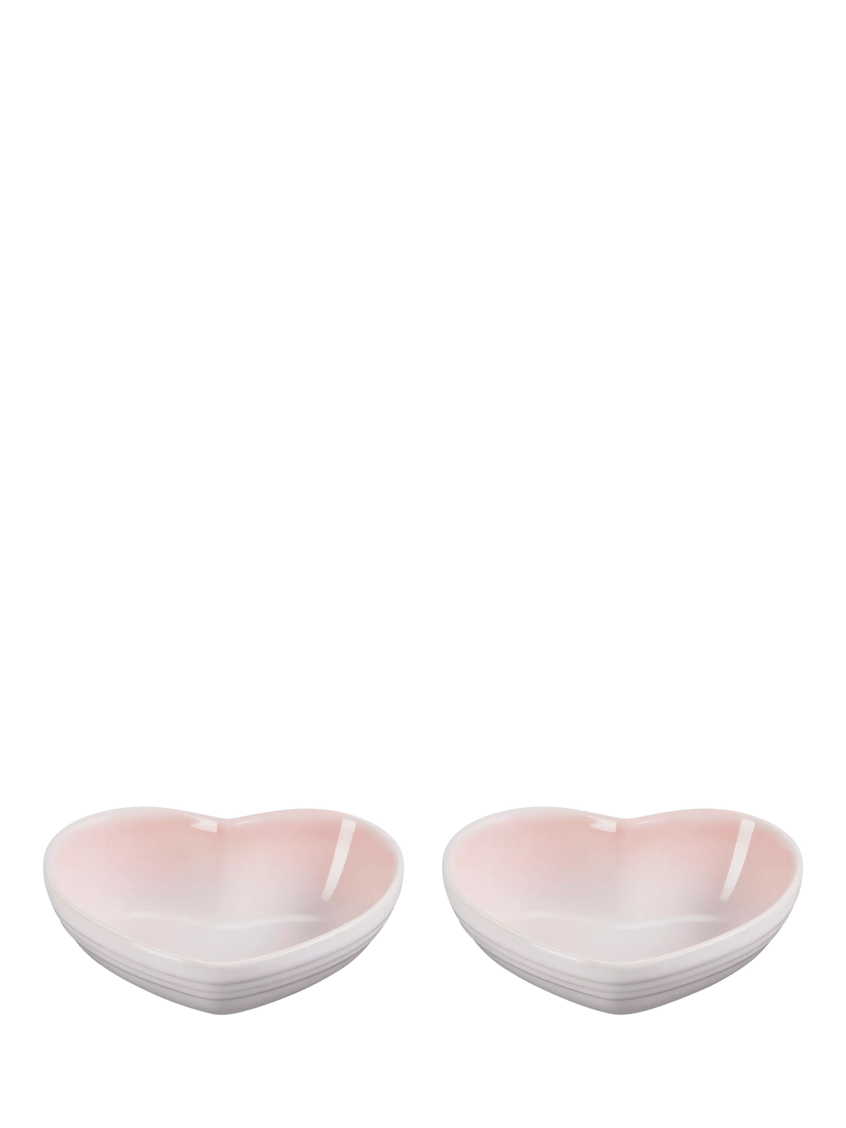 Le Creuset stoneware mini heart dish set of 2, imported from the UK