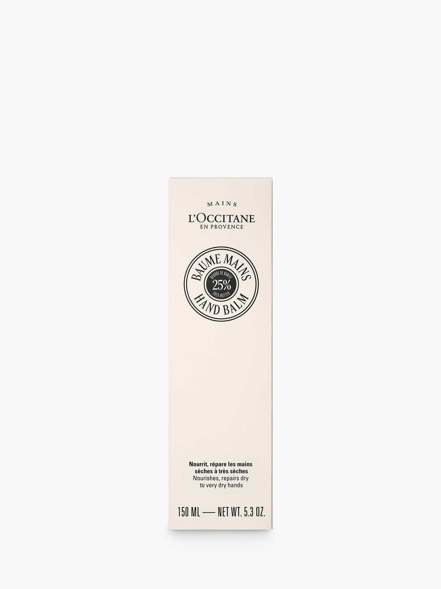 L'OCCITANE shea hand balm 150ml, imported from the UK