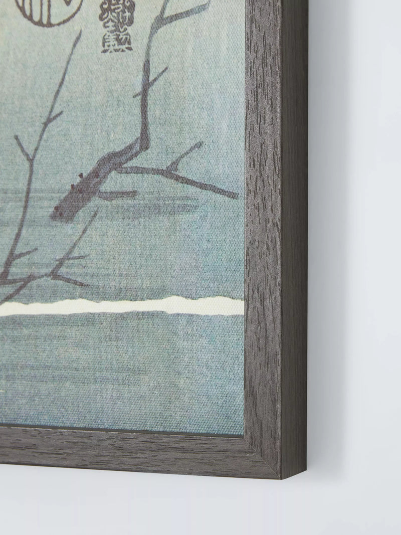 John Lewis Ohara Koson white heron framed canvas print 92x42cm, UK version