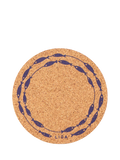 LIGA Cork Fish on Line Round Coasters, Set of 4, Natural
