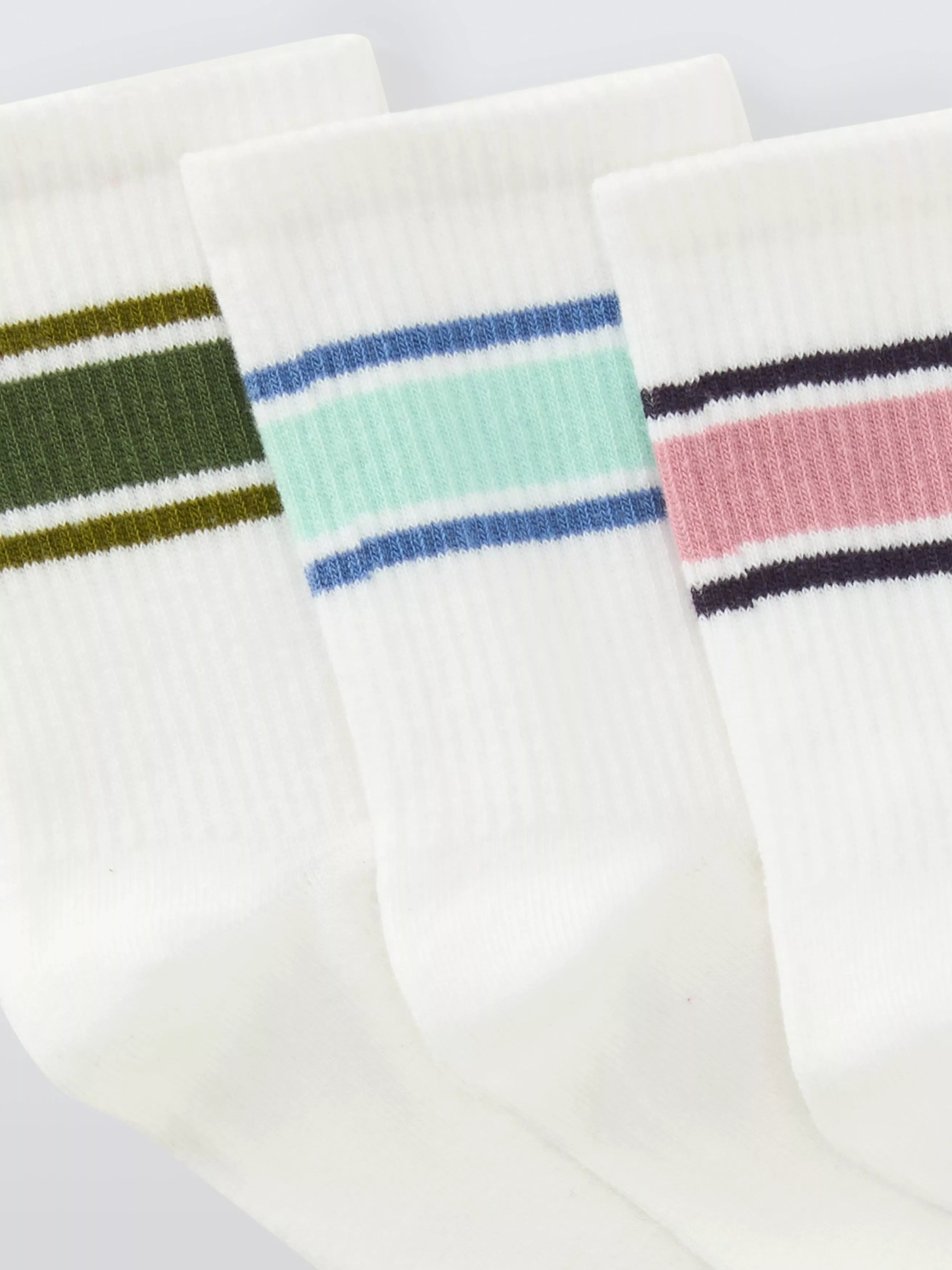 John Lewis tube socks pack of 3 multi colour block - British product