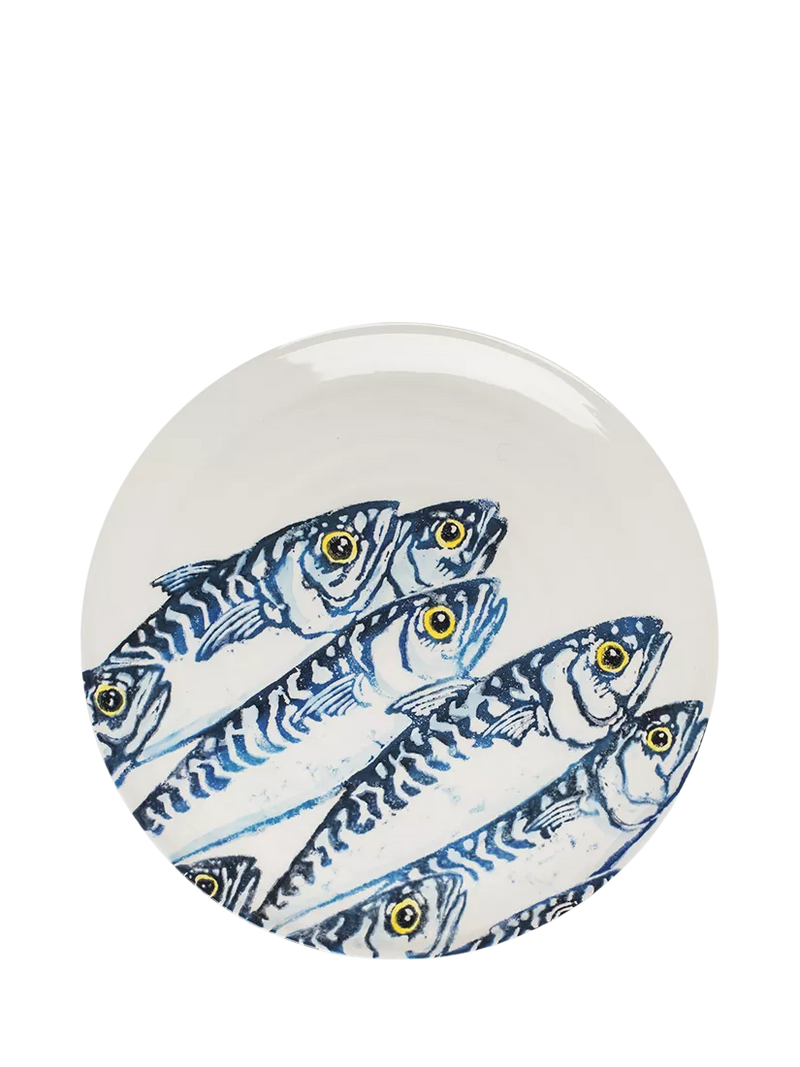 BlissHome earthenware platter with mackerel design 36cm, UK version
