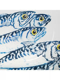 BlissHome earthenware platter with mackerel design 36cm, UK version