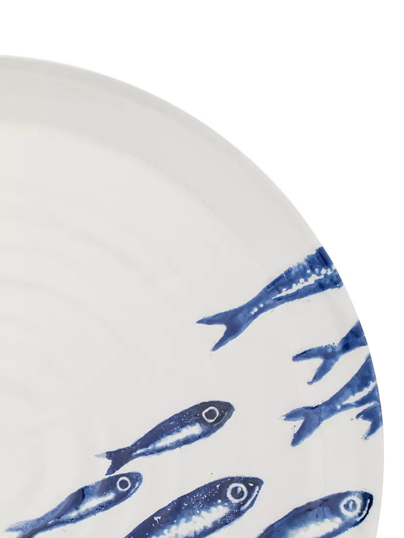BlissHome earthenware sardines platter 36cm - British product