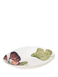 BlissHome fig earthenware serving bowl 32.5cm, purple multi - British product