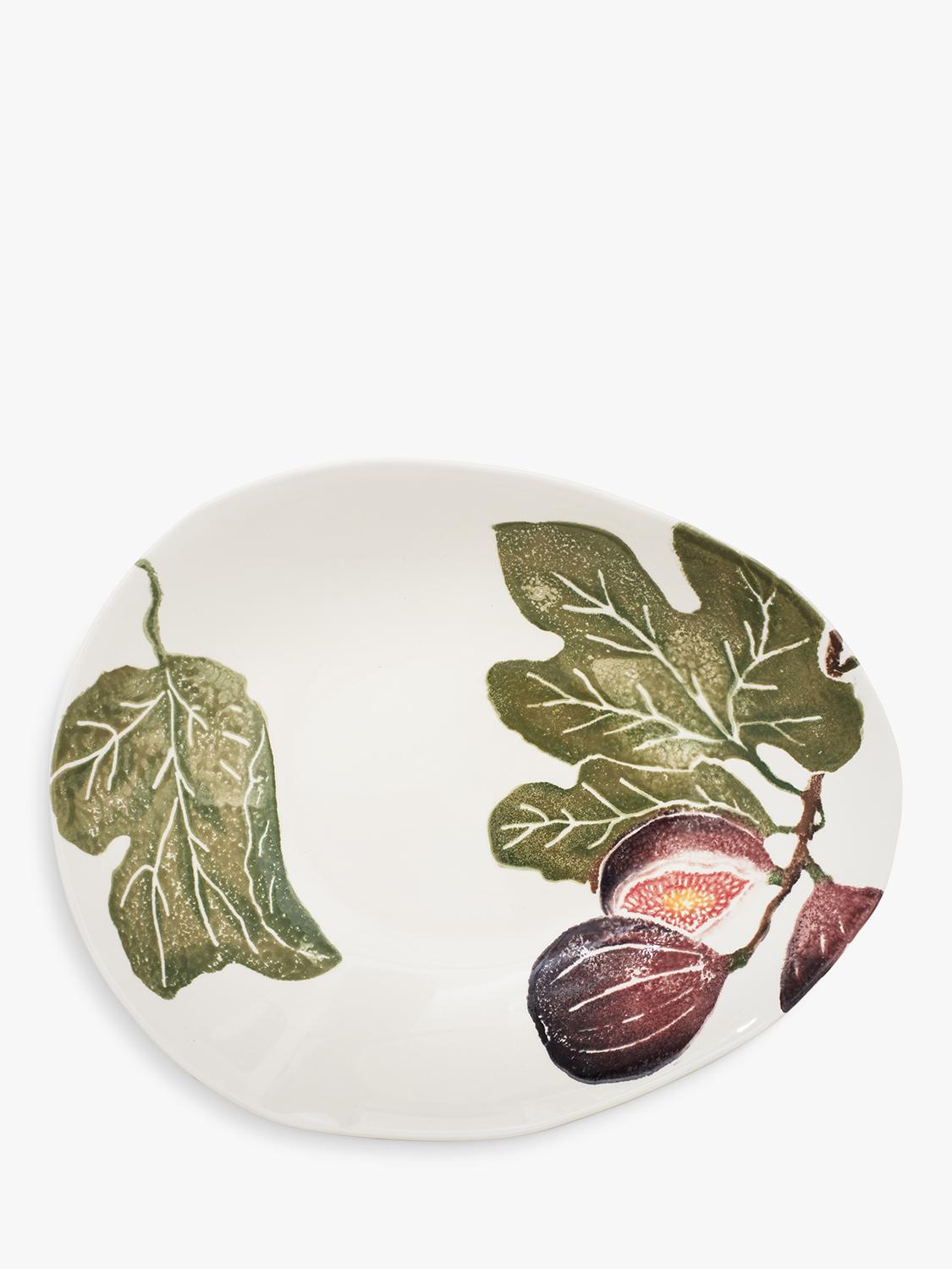 BlissHome fig earthenware serving bowl 32.5cm, purple multi - British product