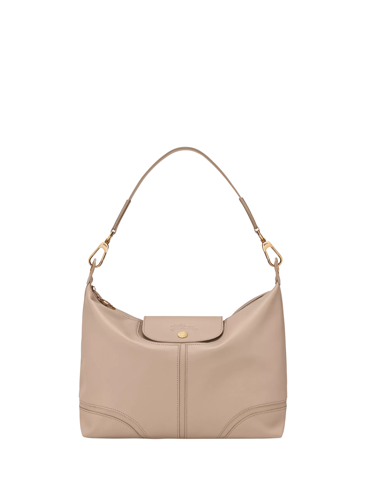 Longchamp Le Pliage Xtra leather shoulder bag in trench, imported from the UK