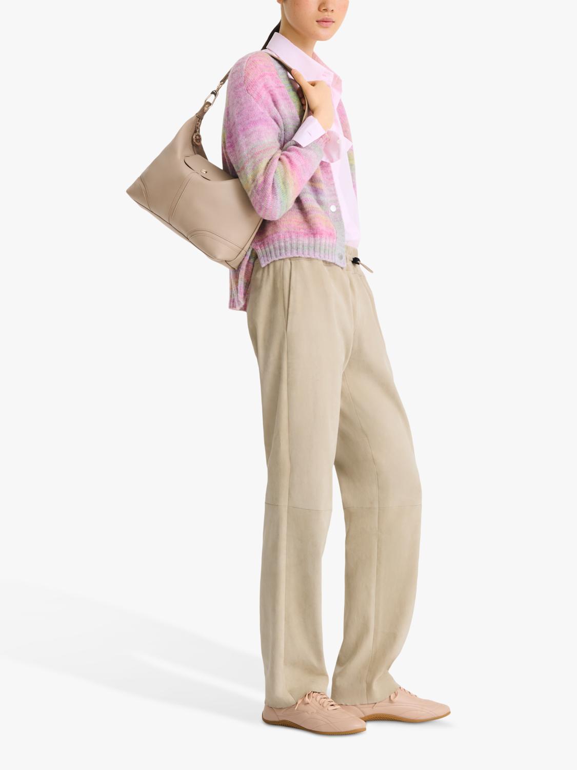 Longchamp Le Pliage Xtra leather shoulder bag in trench, imported from the UK