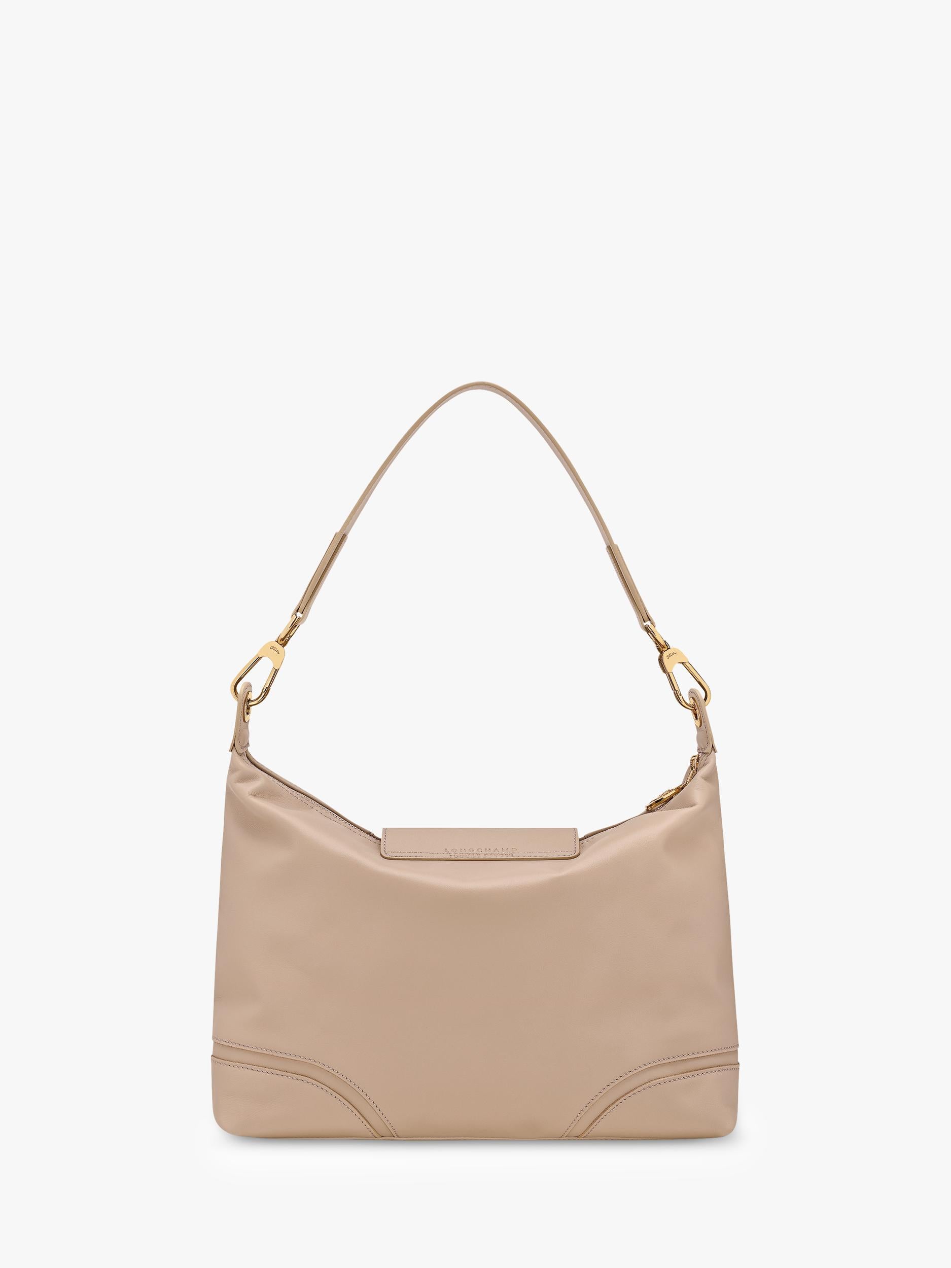 Longchamp Le Pliage Xtra leather shoulder bag in trench, imported from the UK