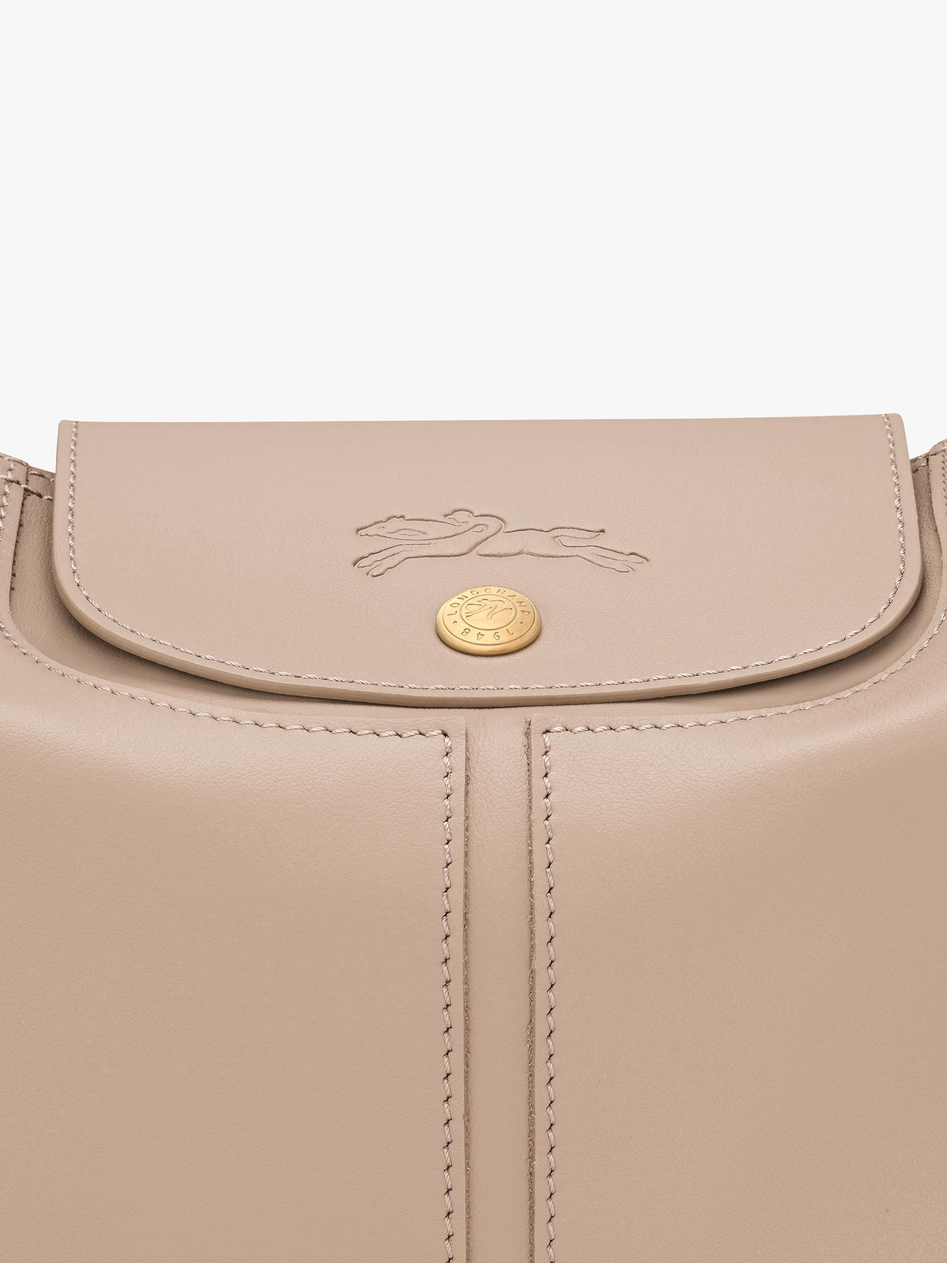 Longchamp Le Pliage Xtra leather shoulder bag in trench, imported from the UK