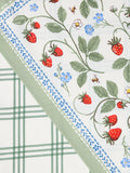 Ulster Weavers tea towels strawberry and check set of 2 - British product