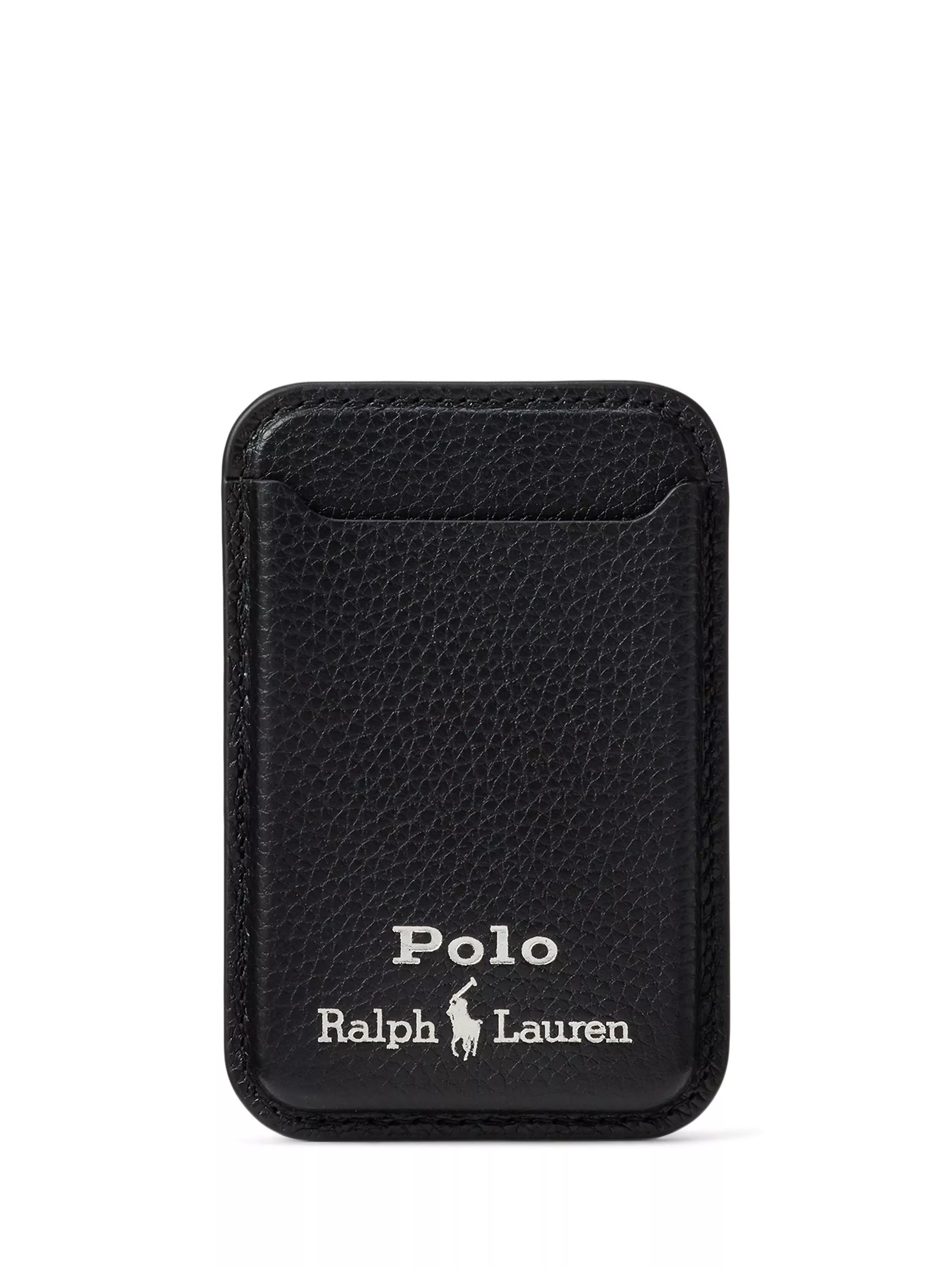 Ralph Lauren black leather card case with MagSafe (British brand)