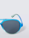 John Lewis Kids' Ombre Aviator Sunglasses blue, imported from the UK
