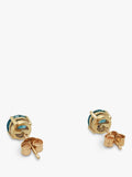 Vintage Fine Jewellery 9ct blue zircon stud earrings (British brand)